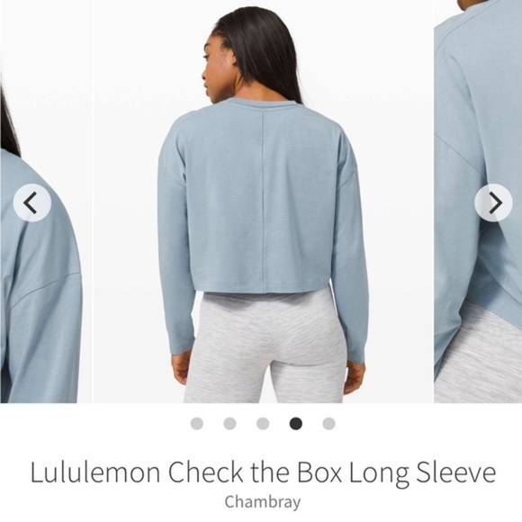 Lululemon Long Sleep Blue Crop Top tee - Picture 7 of 7